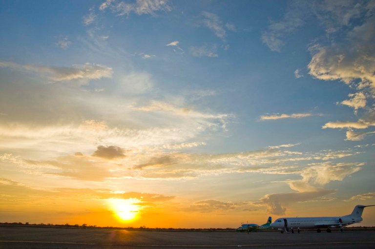 Sunset from the runway, Paloch airport
